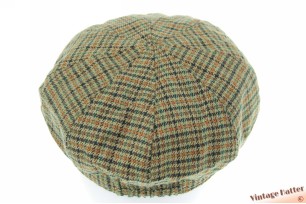 Balloon-type cap green plaid cotton mix 56-61 [unused]